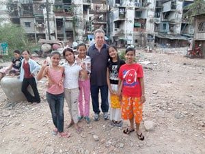 Steve Heimberg & children from the Aziza Schoolhouse